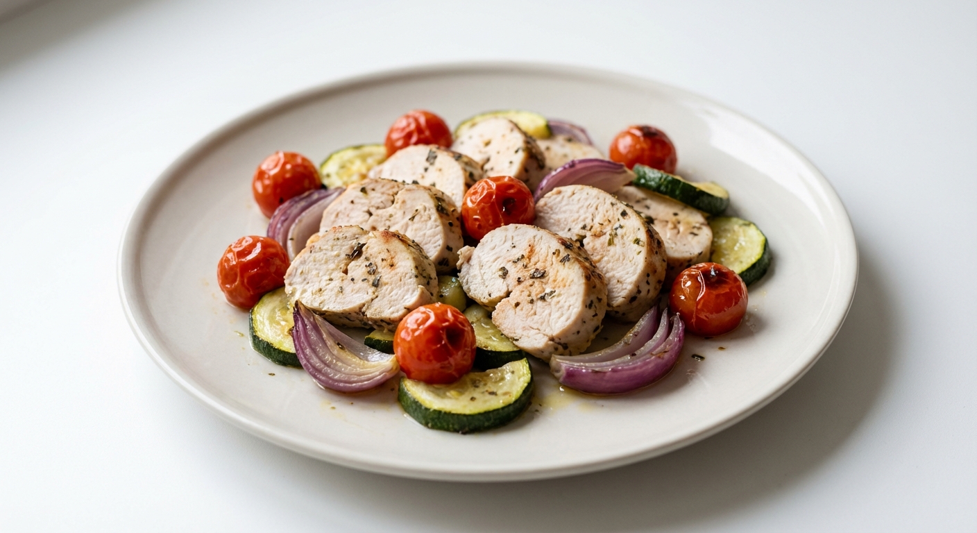 Indyk z Cukinią i Pomidorami