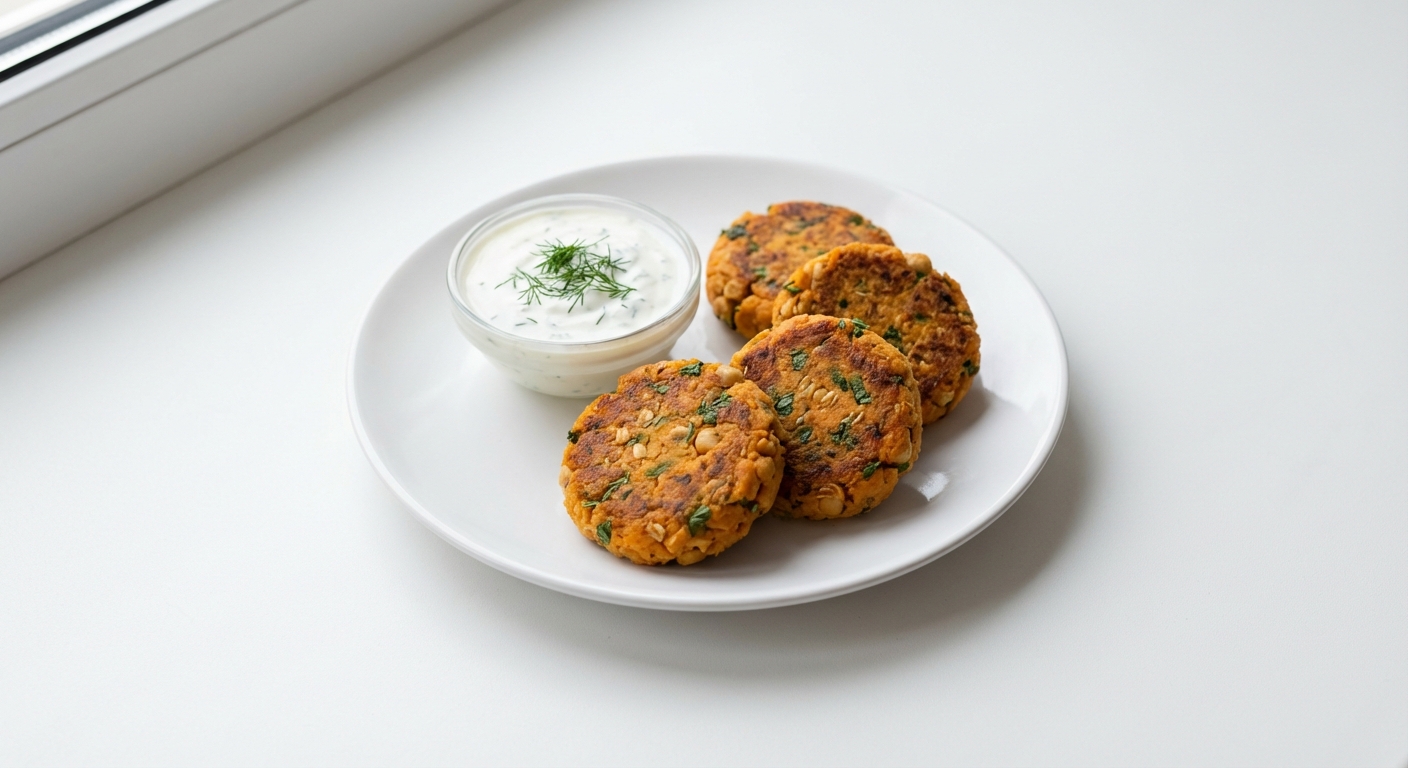 Kotlety z Batatów, Ciecierzycy i Kolendry