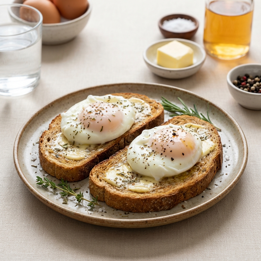 Jajka w Koszulkach na Razowym Chlebie
