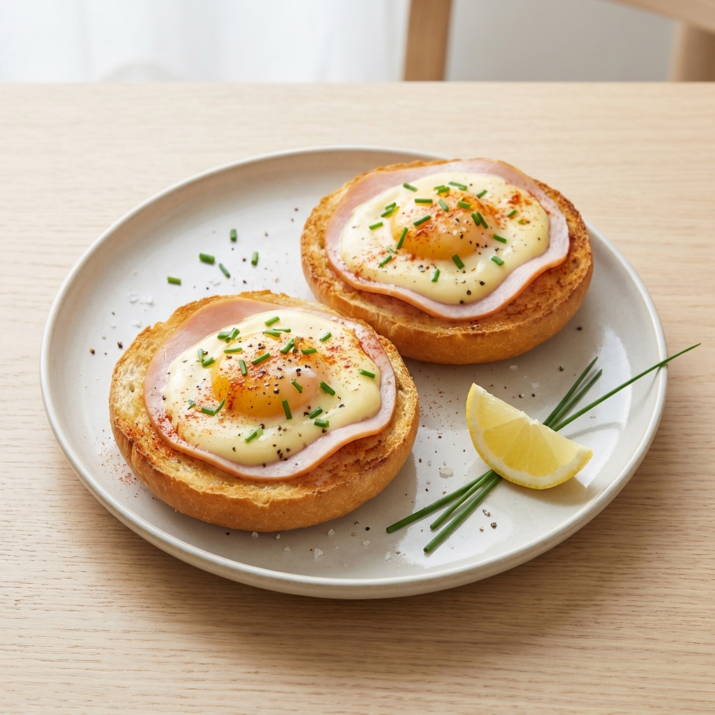 Kajzerka z Jajkiem, Szynką i Cytryną