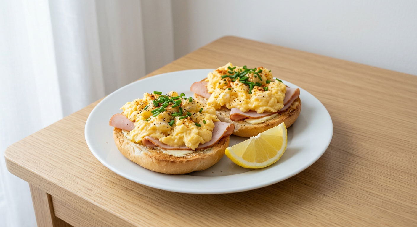 Kajzerka z Jajkiem, Szynką i Cytryną