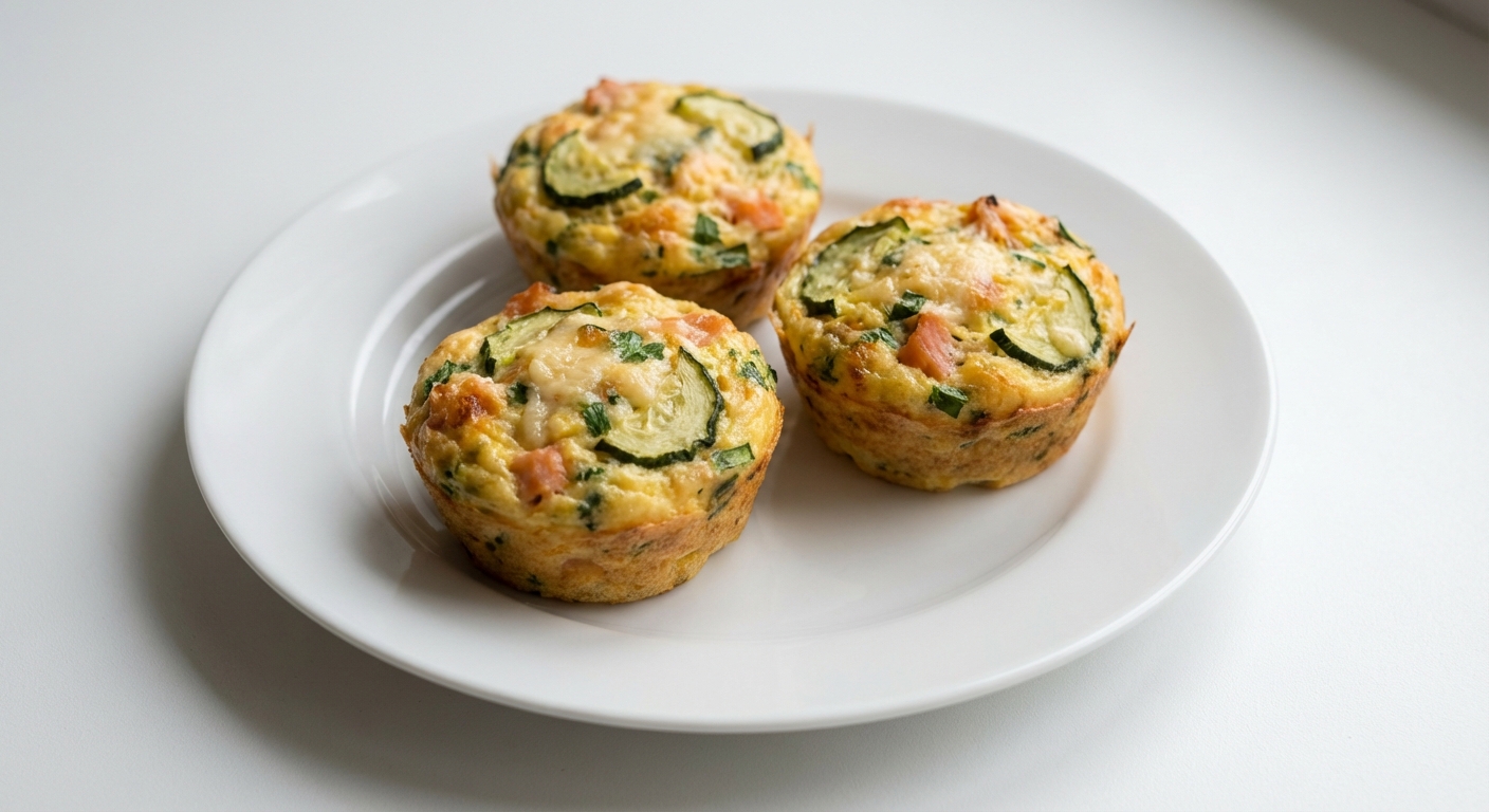 Muffiny z Łososiem, Parmezanem i Ogórkiem