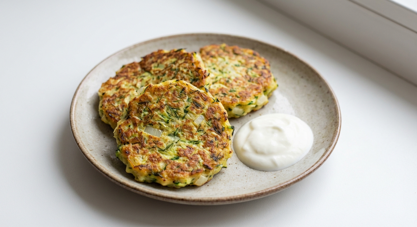 Placuszki z Cukinii, Cebuli i Jogurtu