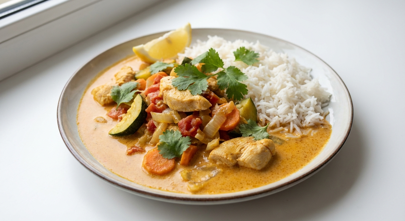 Kurczak Curry z Warzywami i Kokosem