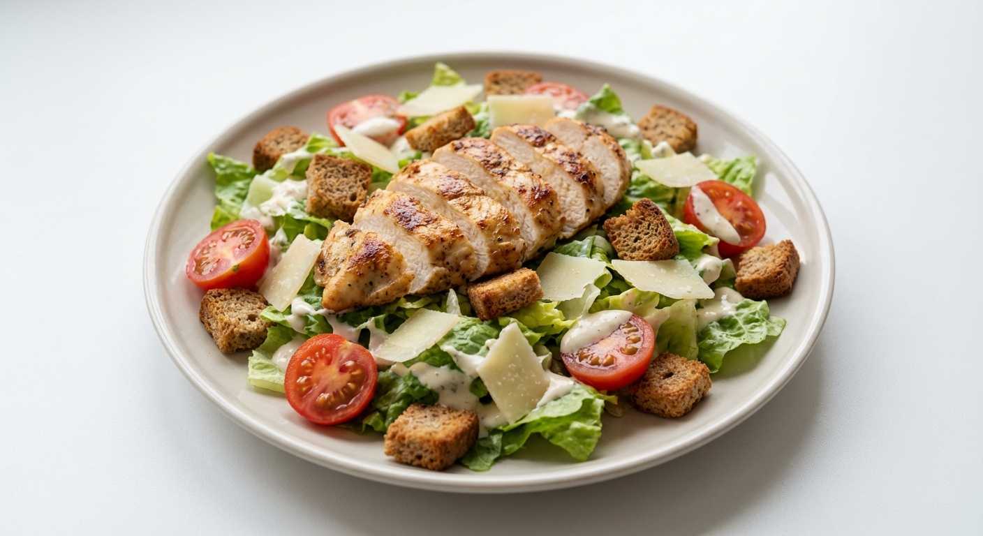Sałatka Cezar z Kurczakiem i Grzankami