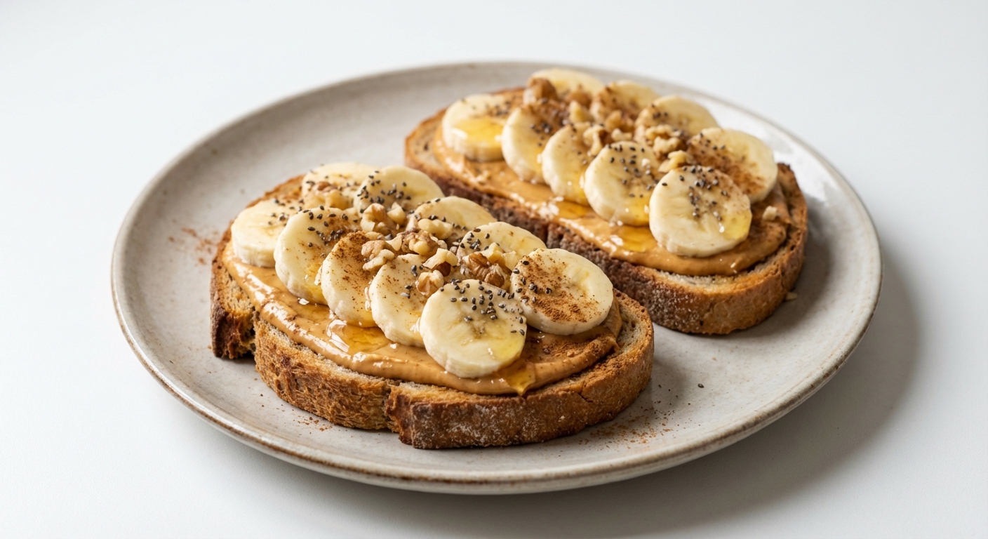 Żytnie Tosty z Bananem i Orzechami