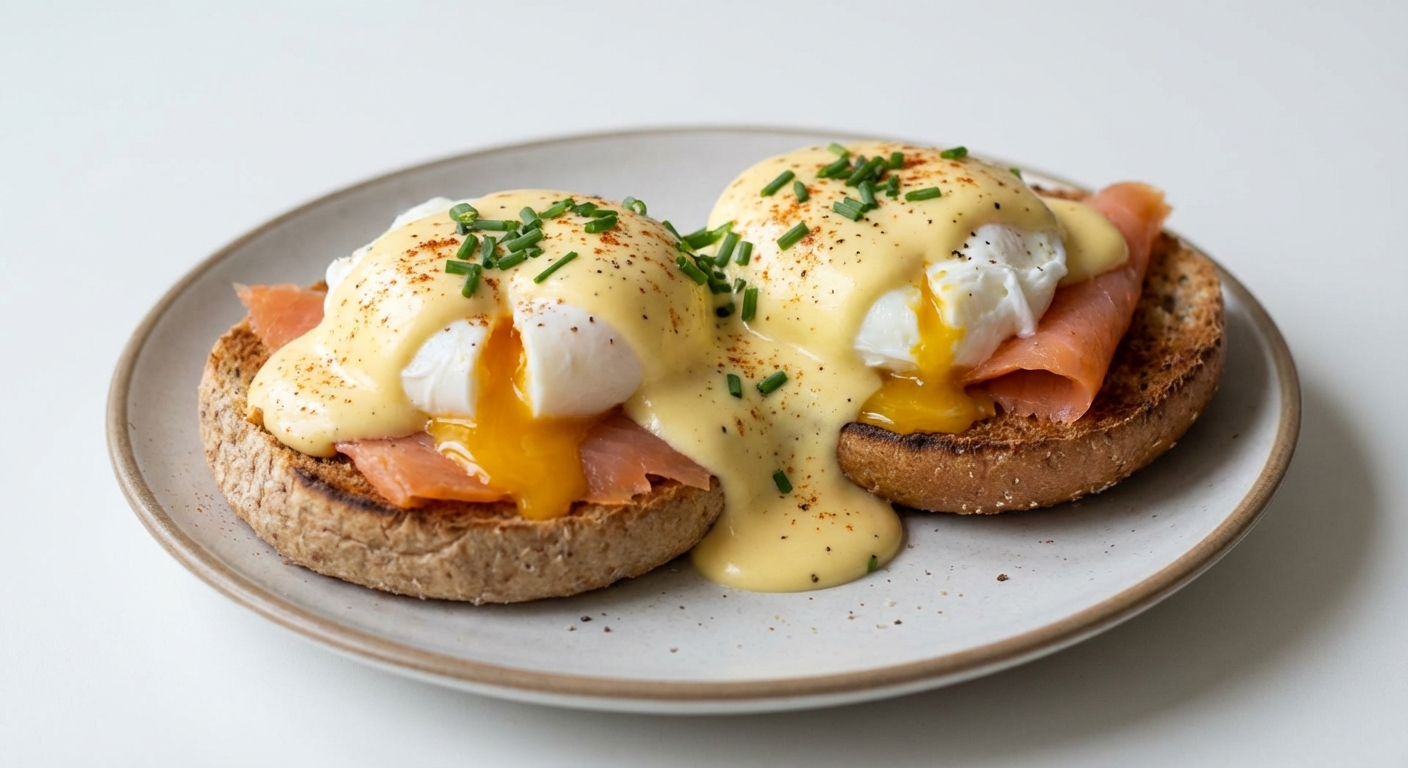 Jajka, Łosoś, Bułka i Holenderski