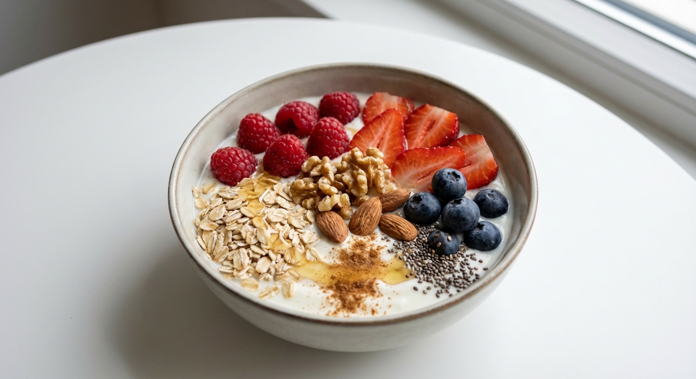 Jogurt z Musli, Owocami i Miodem