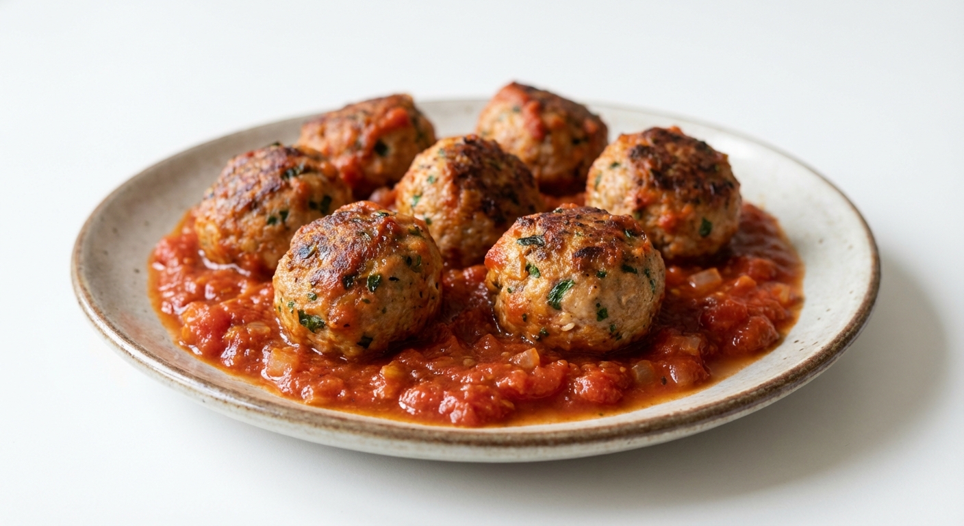 Pieczone pulpeciki z indyka w pomidorach