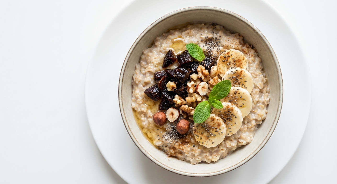 Owsianka z Śliwkami, Orzechami i Miodem