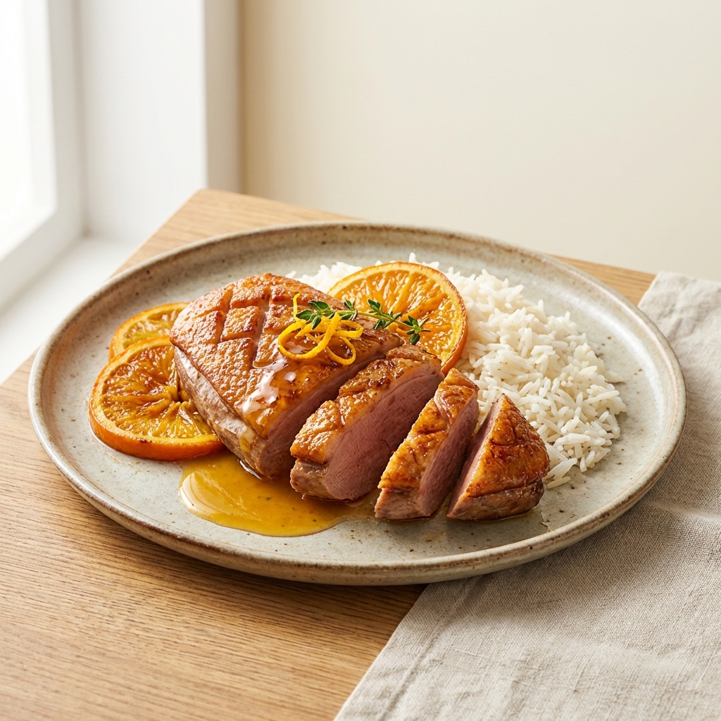 Pierś z Kaczki w Pomarańczach