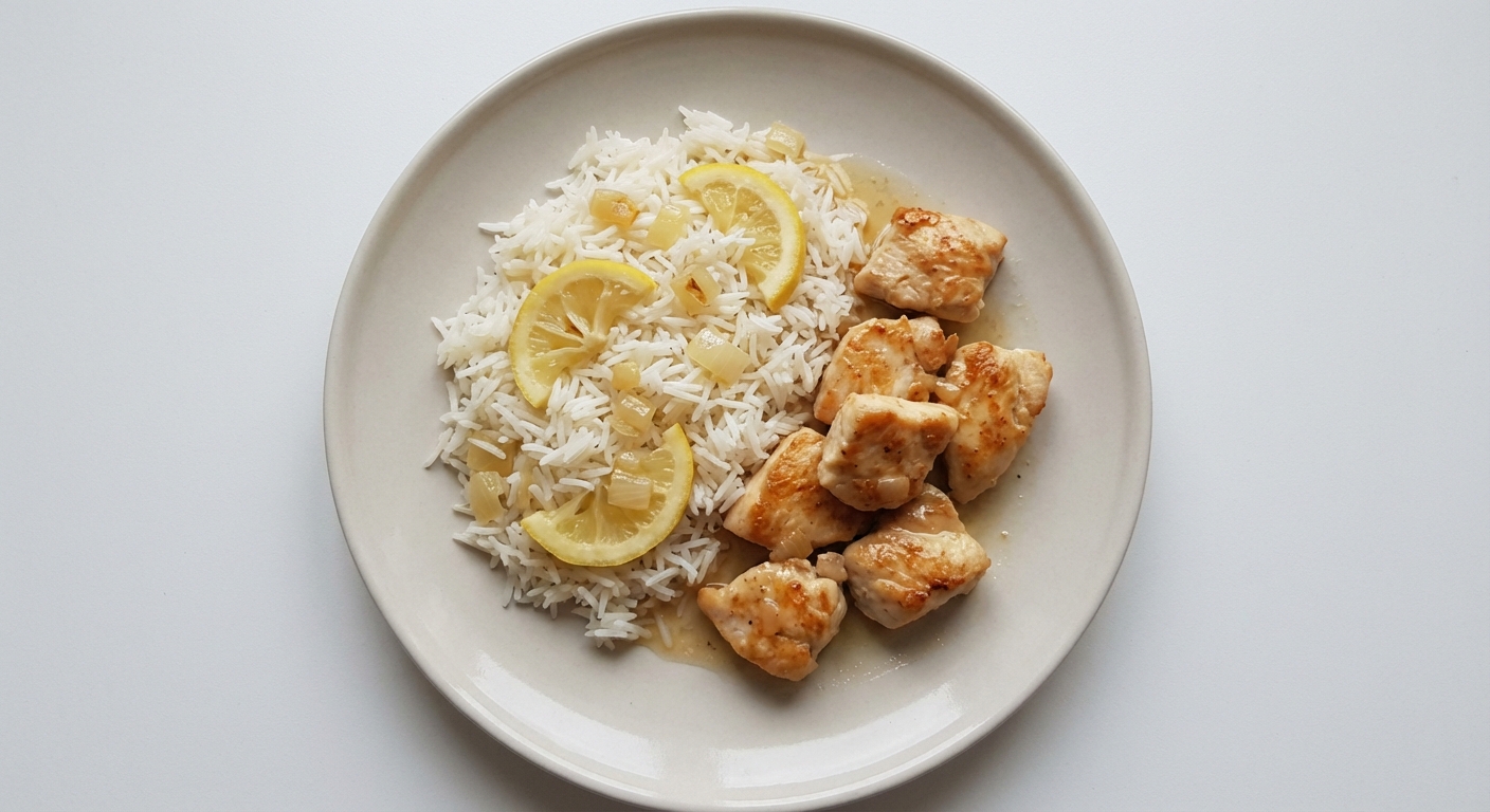 Kurczak z cytryną i ryżem basmati