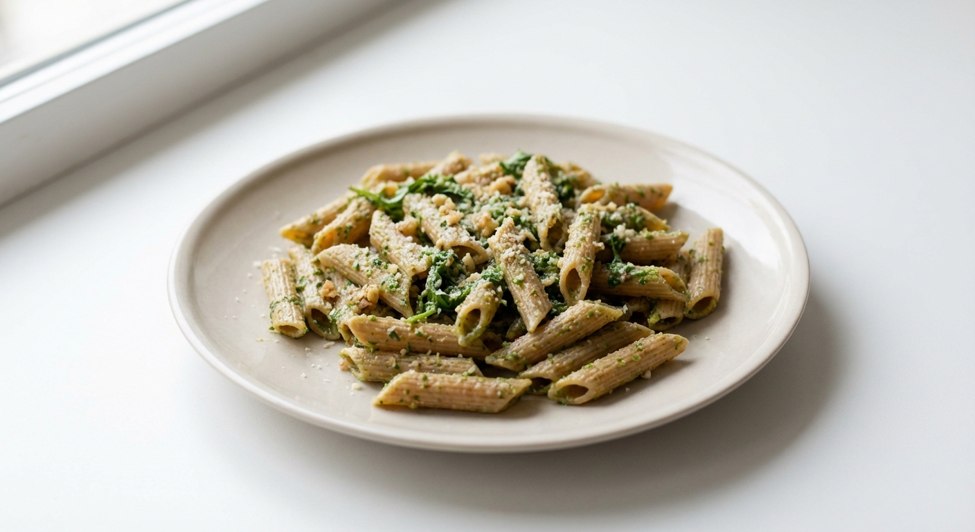 Penne z Pesto Rukolowo-Orzechowym