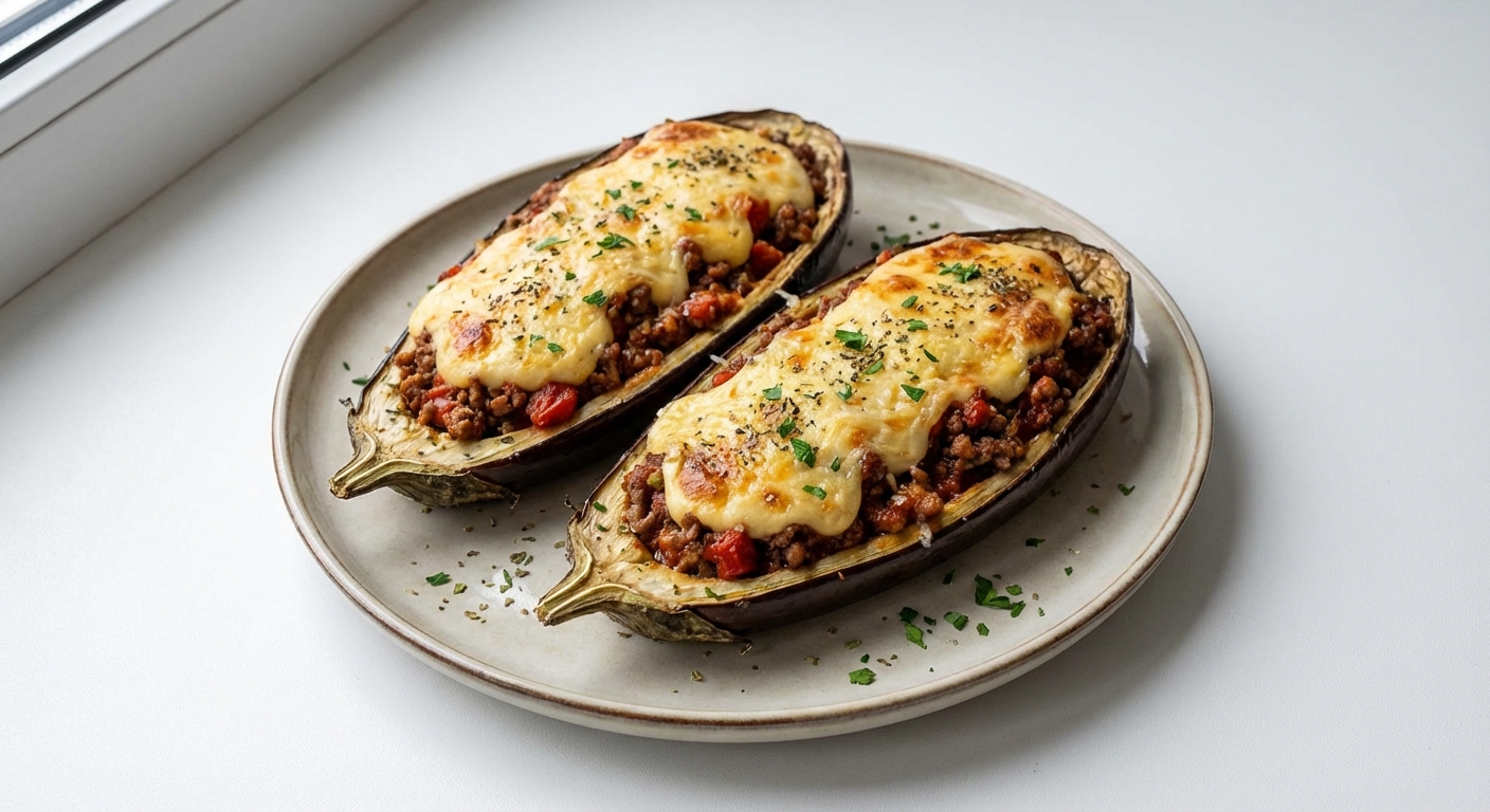 Zapiekane Bakłażany z Wołowiną i Beszamelem