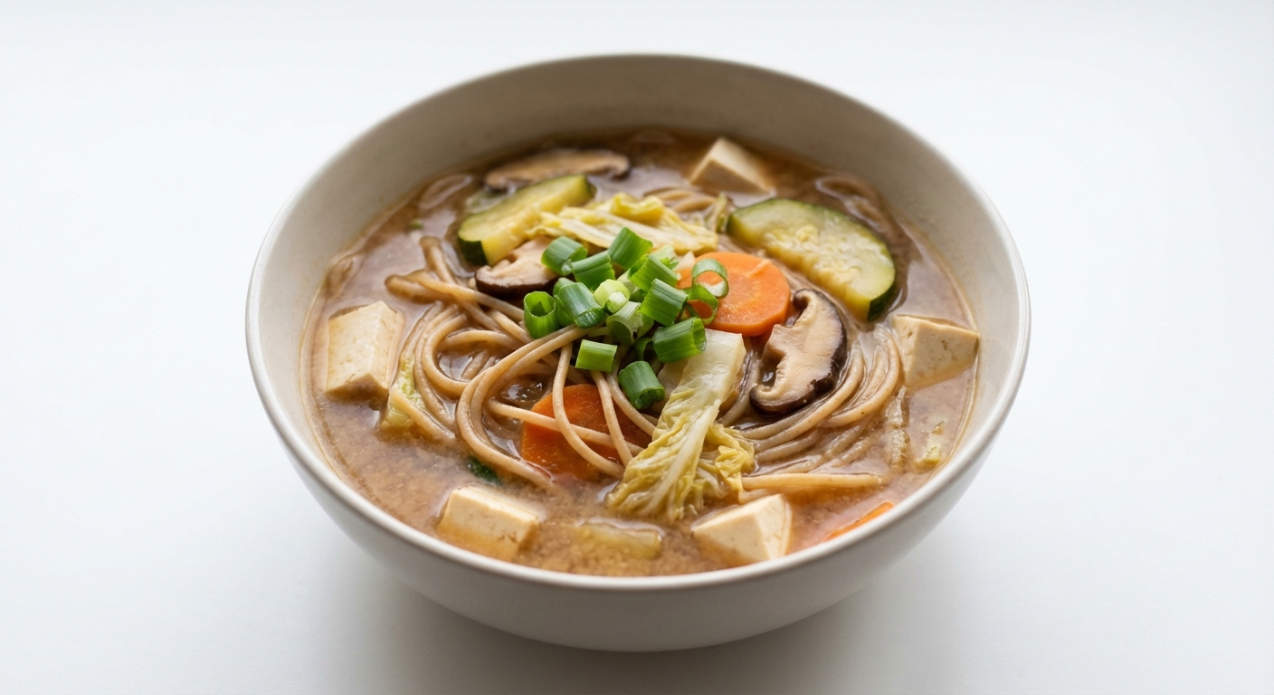 Zupa Miso z Warzywami i Tofu