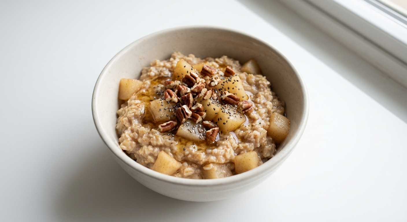 Owsianka z Gruszką, Pekanami i Chia