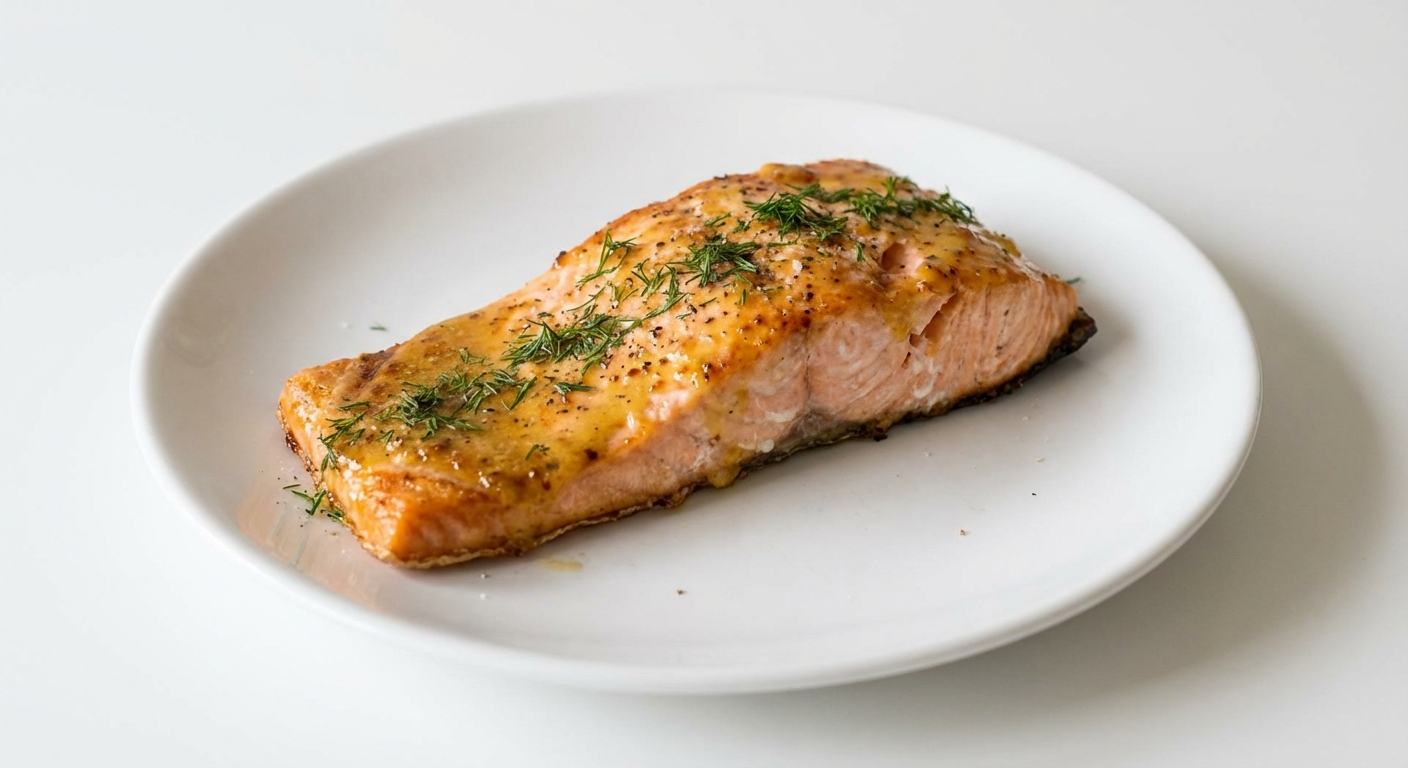 Łosoś pieczony w miodzie i musztardzie