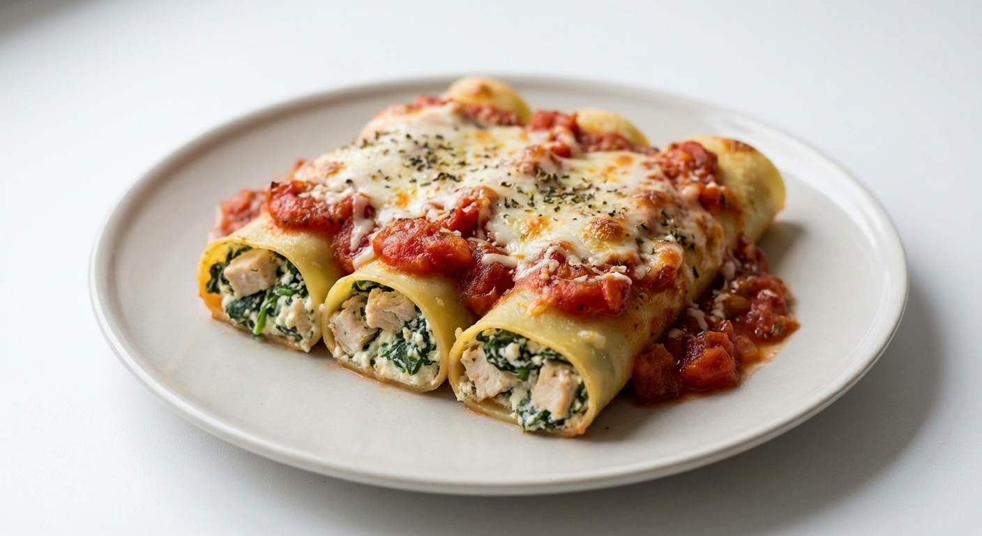Zapiekane Cannelloni z Kurczakiem i Ricottą