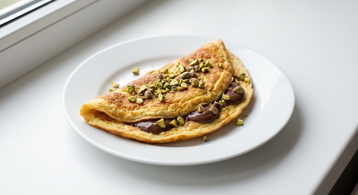 Omlet z Puddingiem i Pistacjami