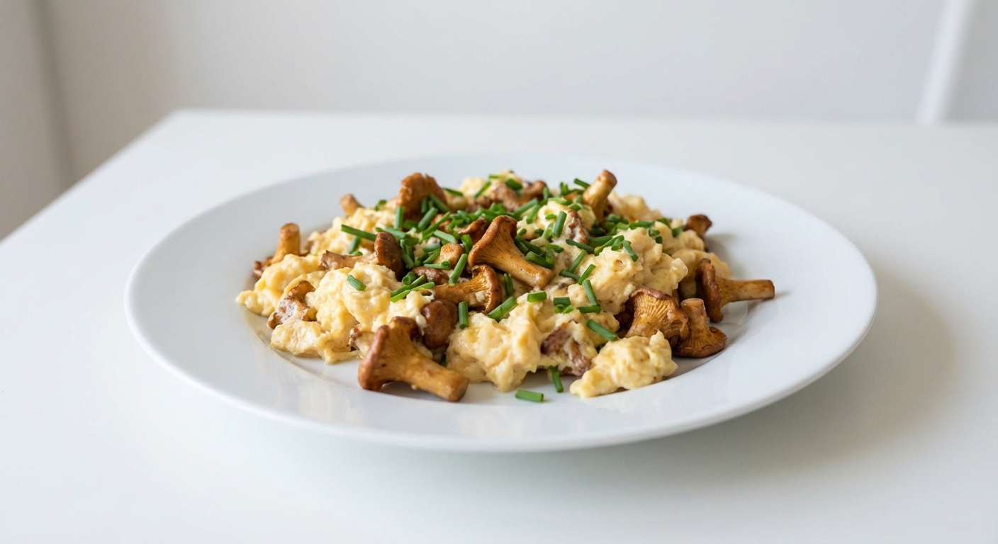 Jajecznica z Kurkami i Szczypiorkiem