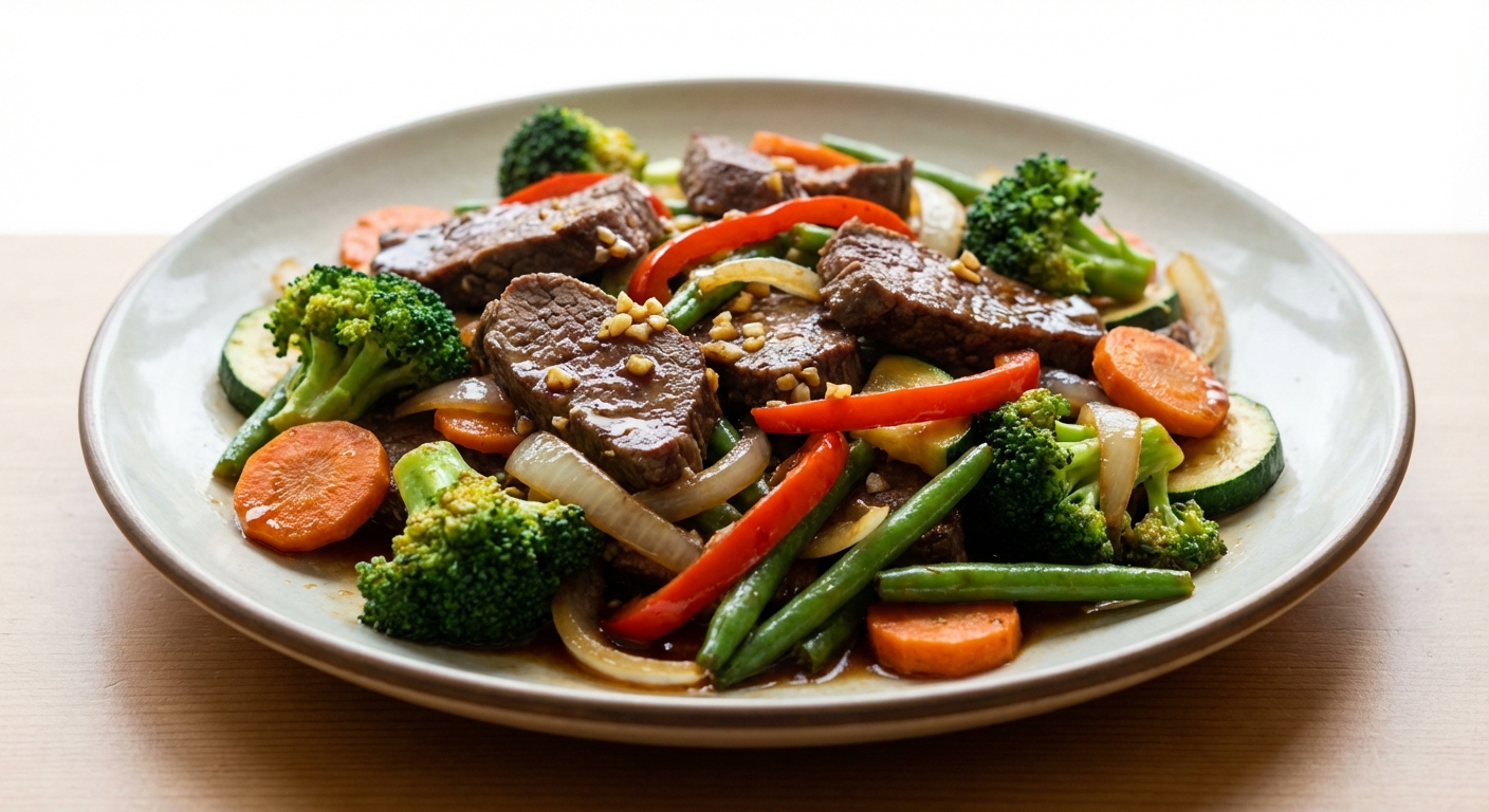 Wołowina Teriyaki Stir-Fry z Miodem