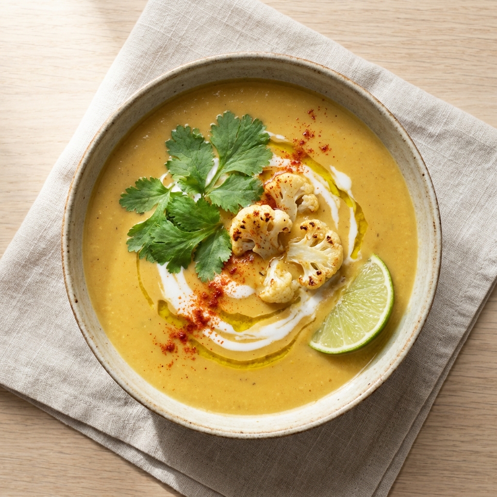 Krem z Kalafiora, Curry i Kolendry