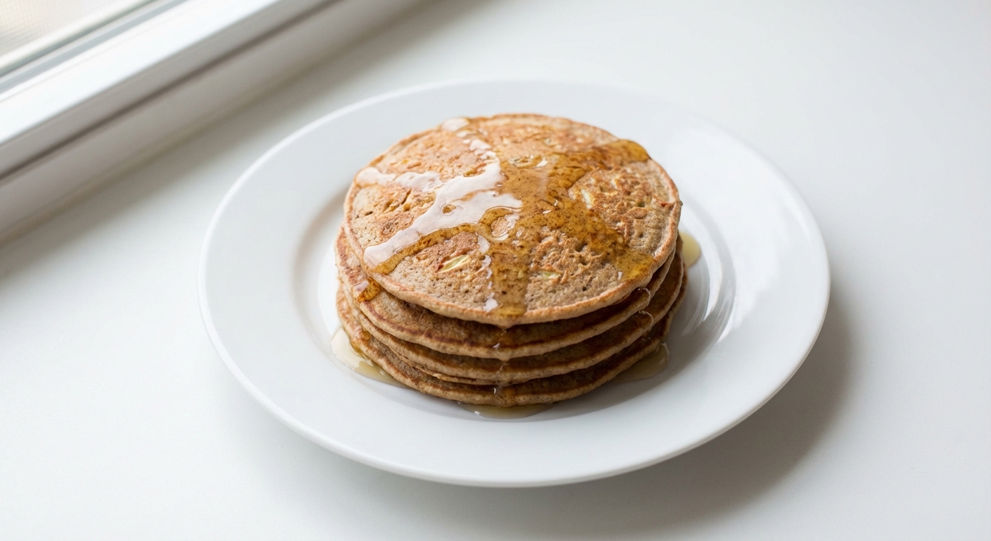 Pełnoziarniste placuszki z jabłkiem i miodem