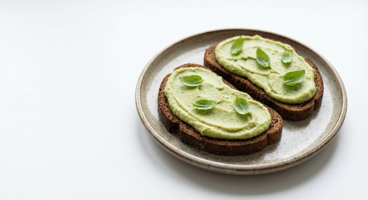 Żytnie kanapki z pastą z bobu