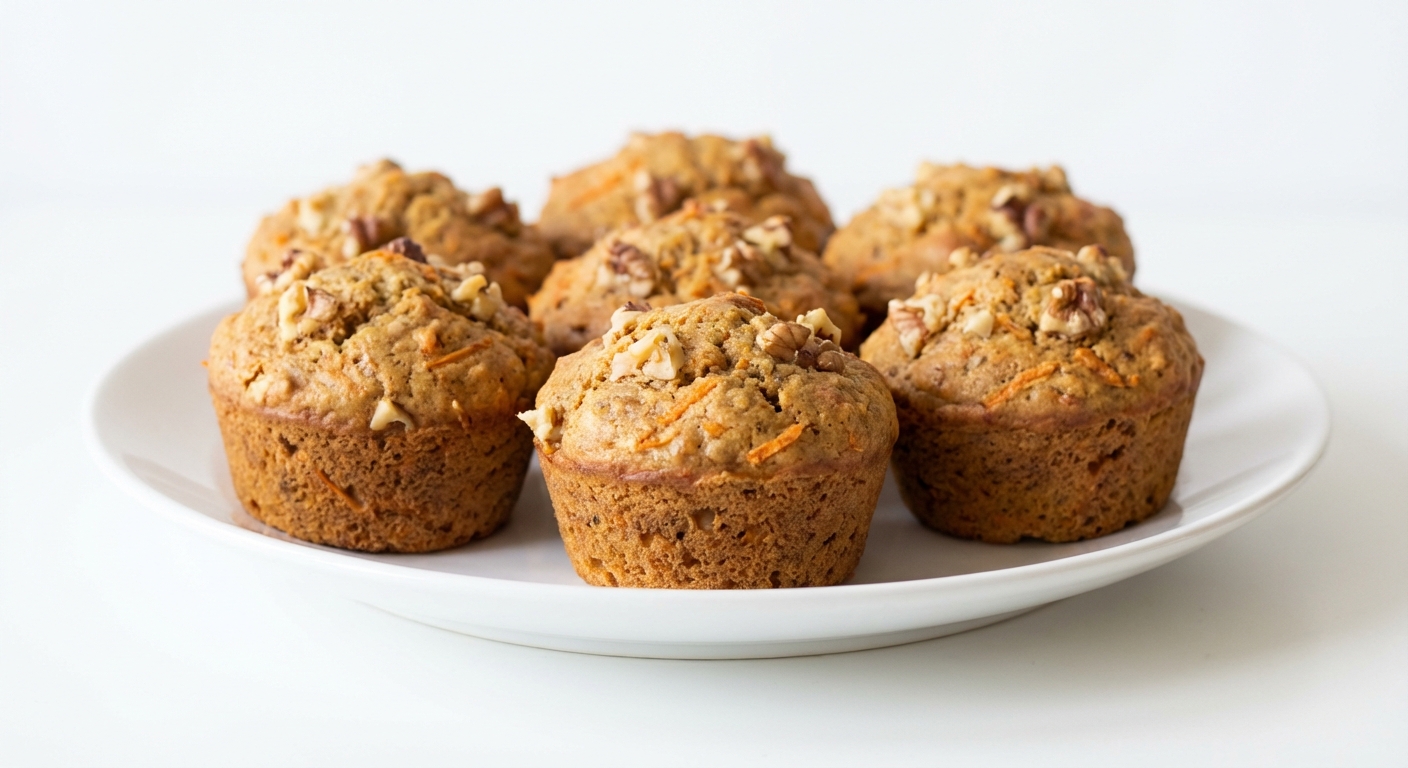 Muffiny Bananowo-Marchewkowe z Miodem i Orzechami