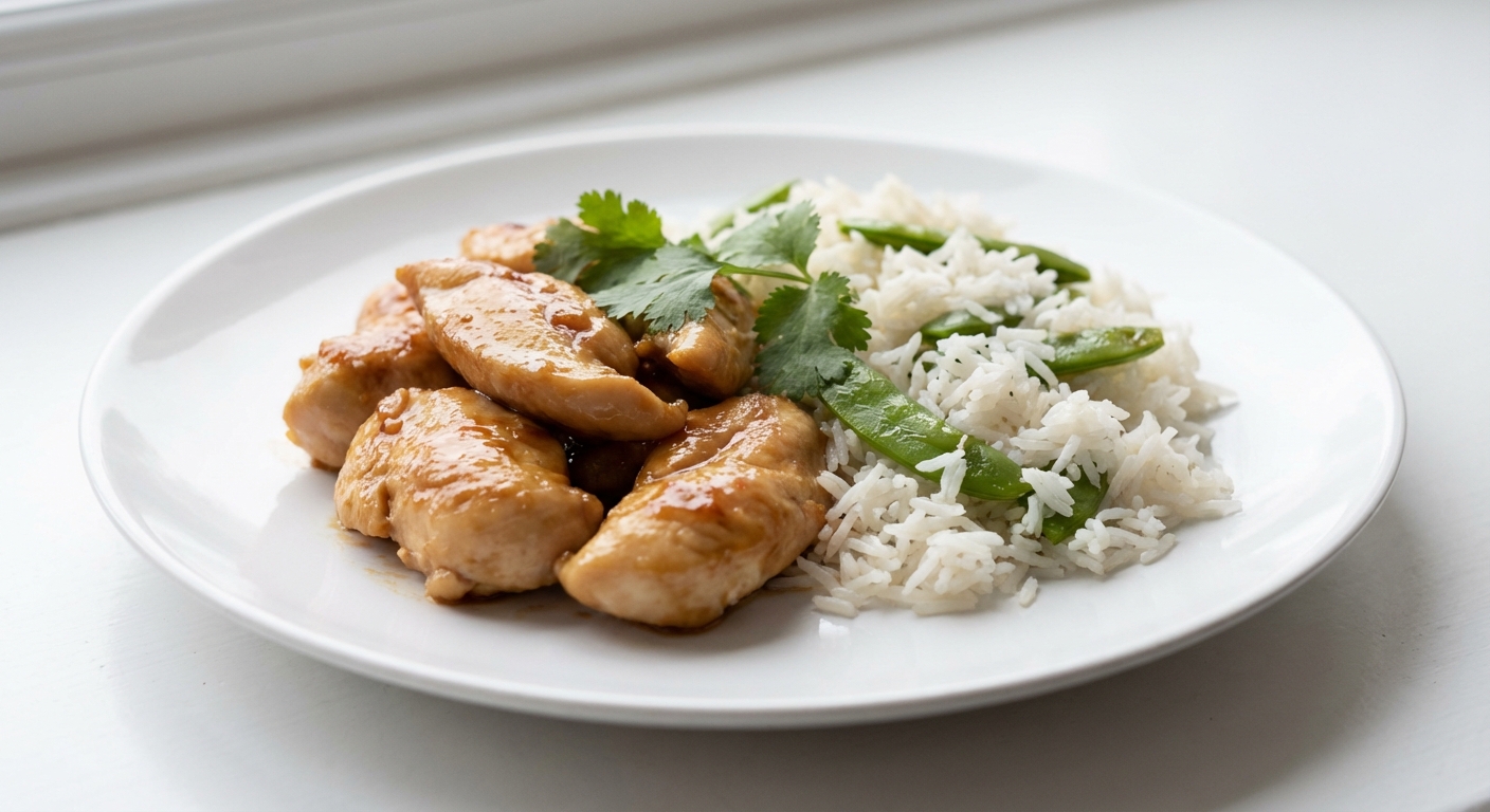Miodowy Kurczak z Ryżem Kokosowym