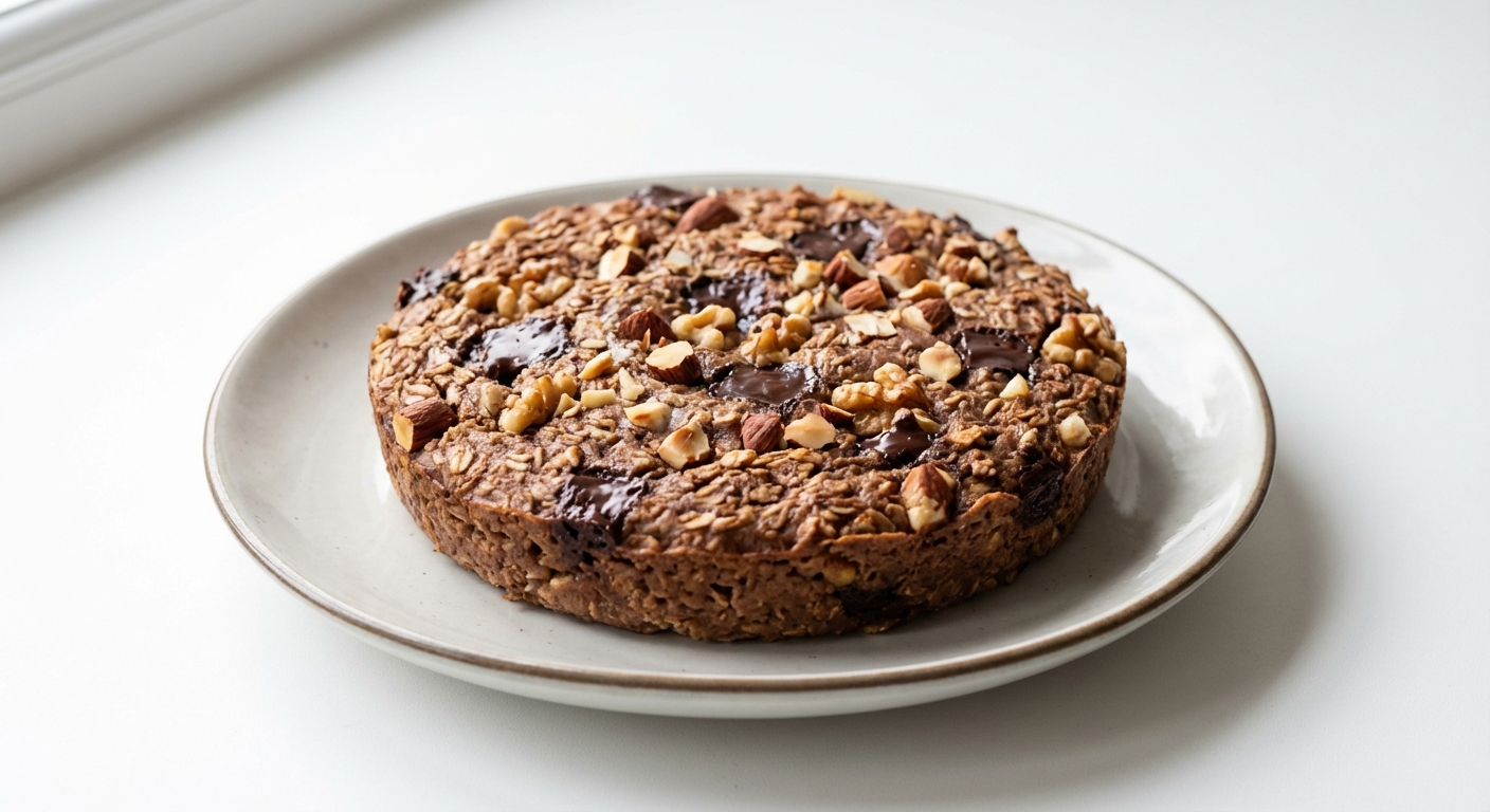 Czekoladowa pieczona owsianka z orzechami