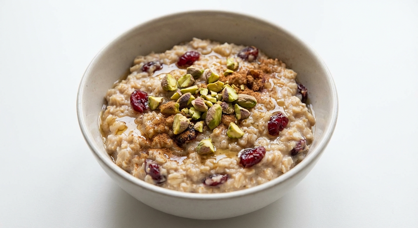 Owsianka z Żurawiną, Pistacjami i Miodem