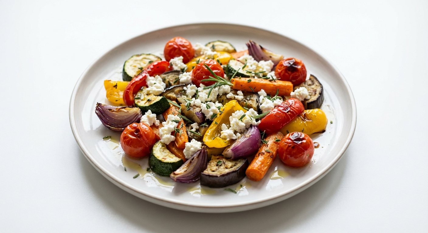 Pieczone Warzywa z Twarogiem i Ziołami