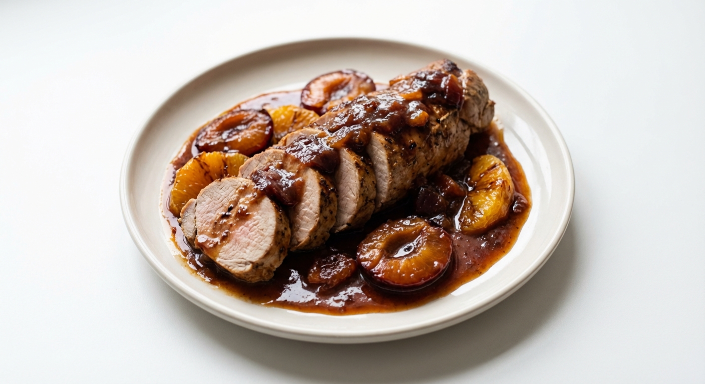 Polędwiczka w sosie śliwkowo-pomarańczowym
