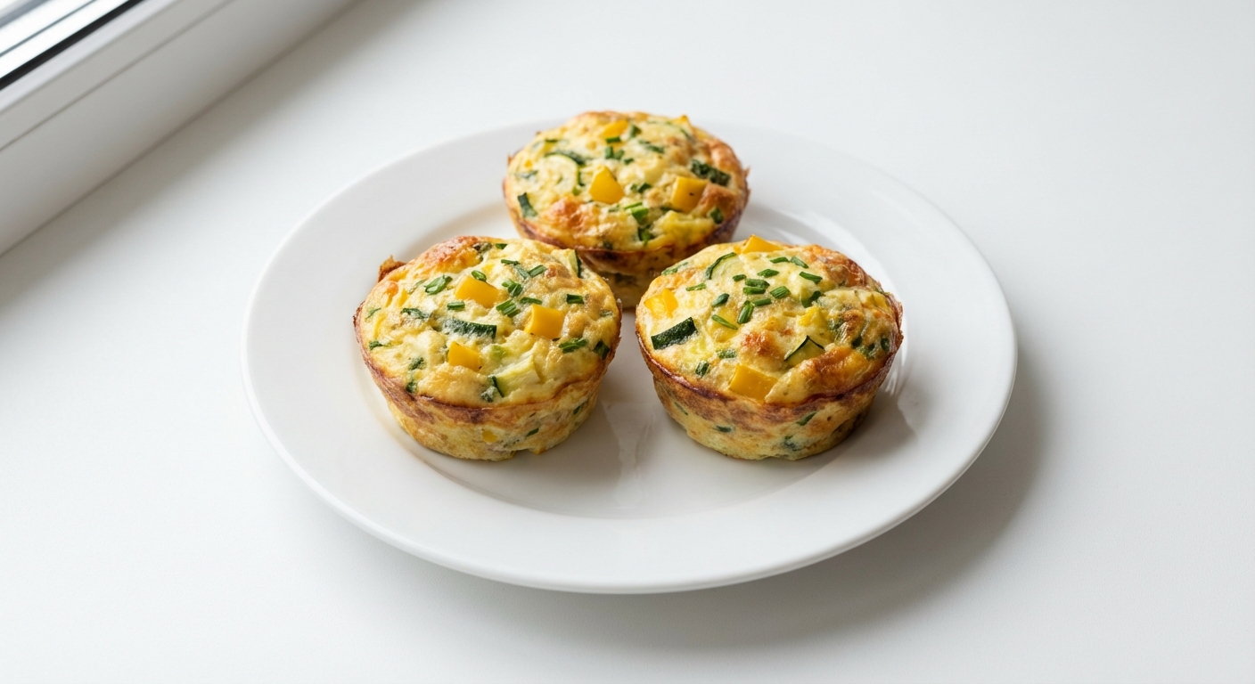 Jajeczne muffiny z cukinią i papryką