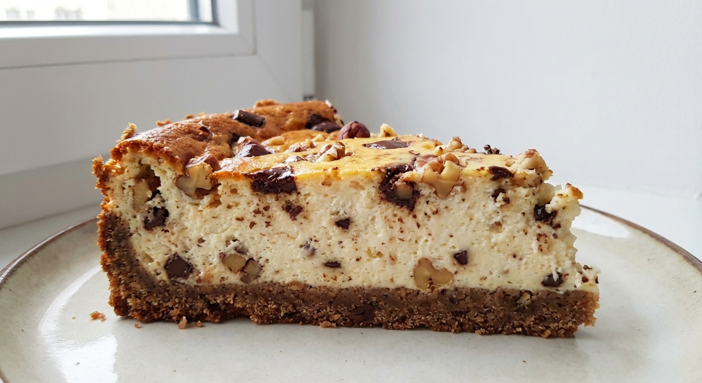 Orzechowy Sernik z Czekoladą Razowy