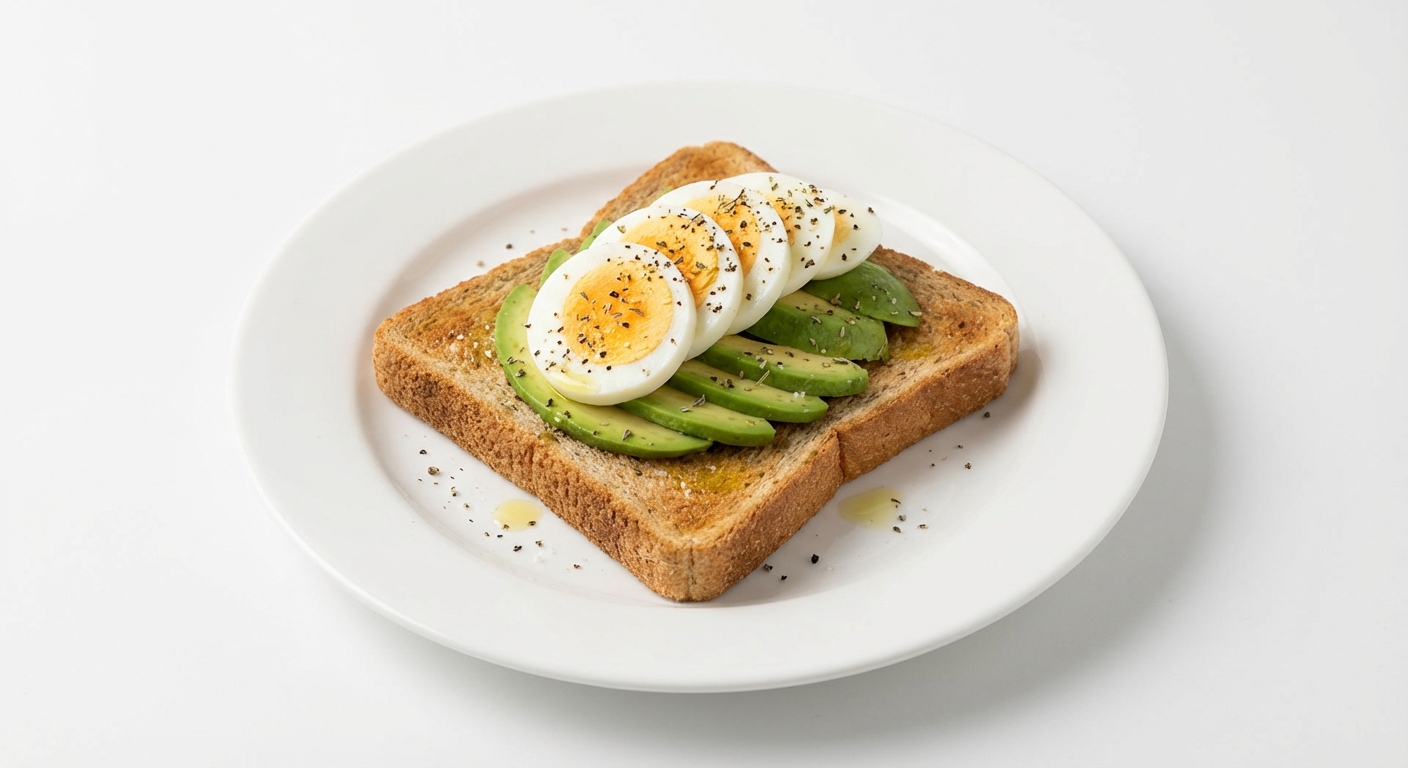 Tost razowy z jajkiem i awokado