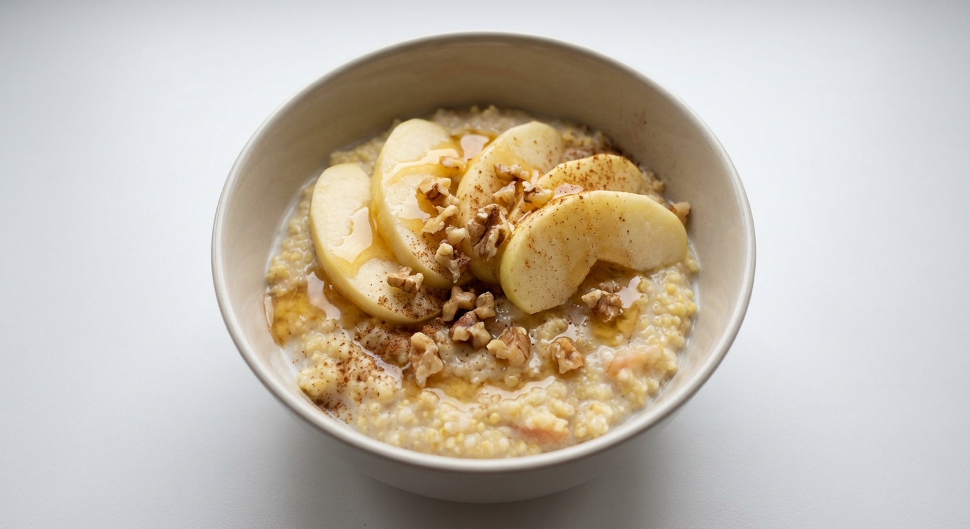 Jaglanka z Jabłkiem, Miodem i Orzechami