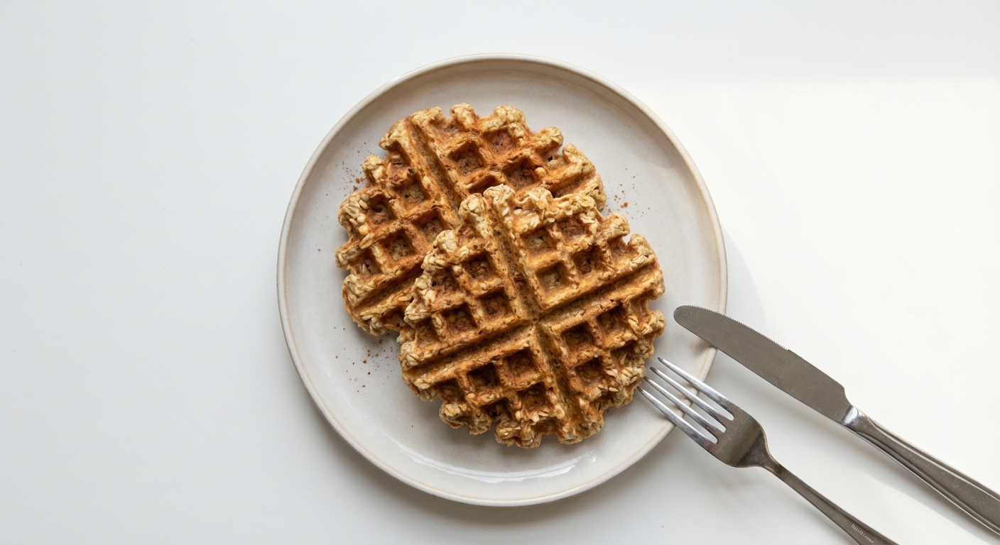 Owsiane Gofry z Twarogiem i Bananem