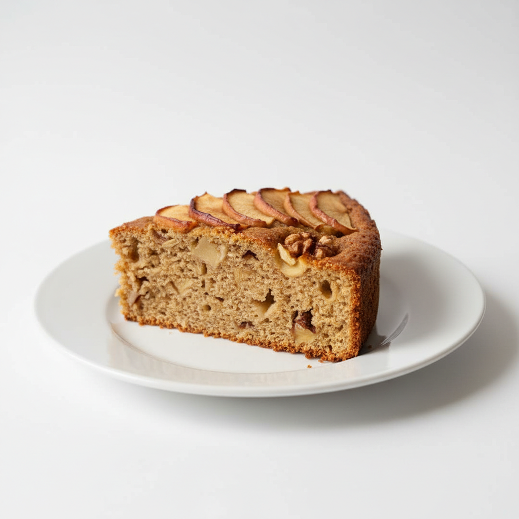 Pełnoziarniste ciasto jabłkowo-orzechowe z miodem