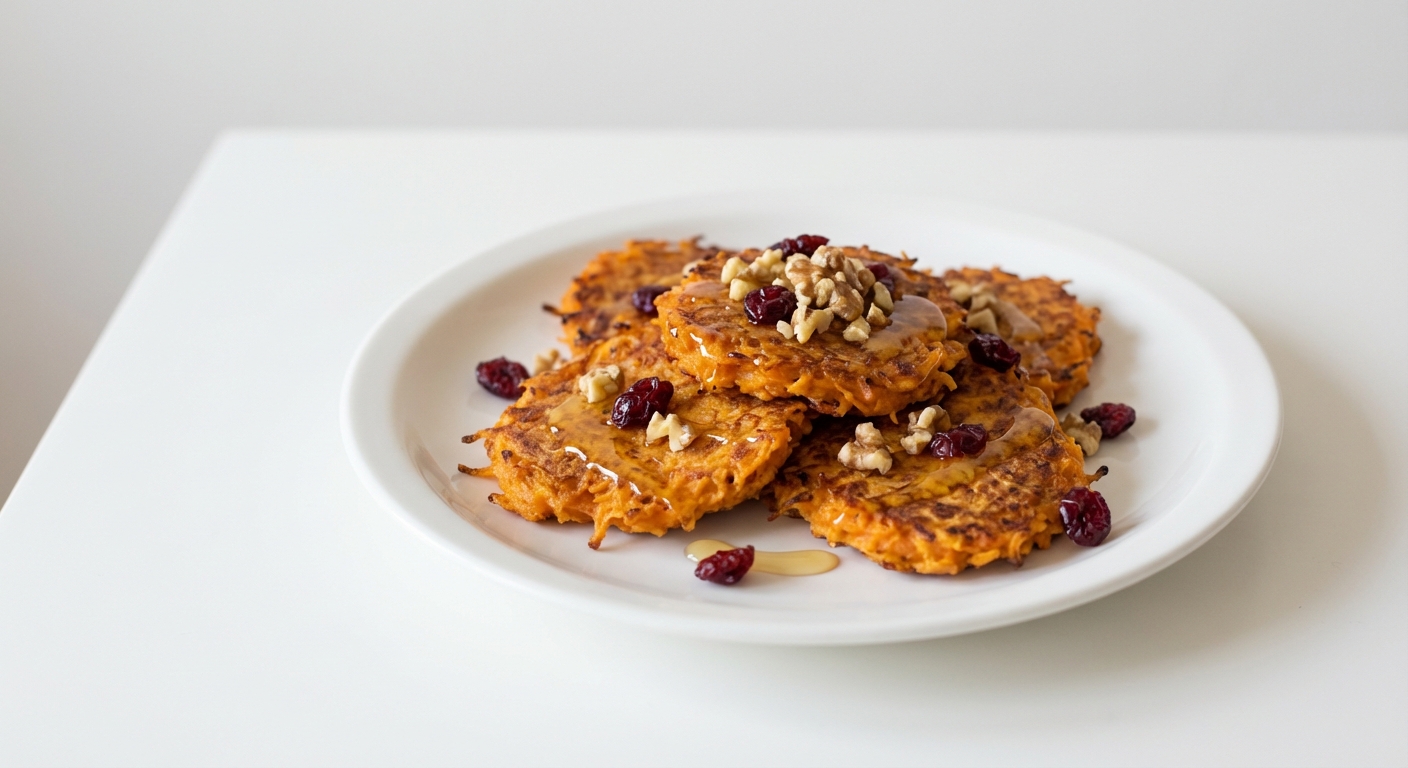 Placuszki z Batatów z Miodem i Orzechami