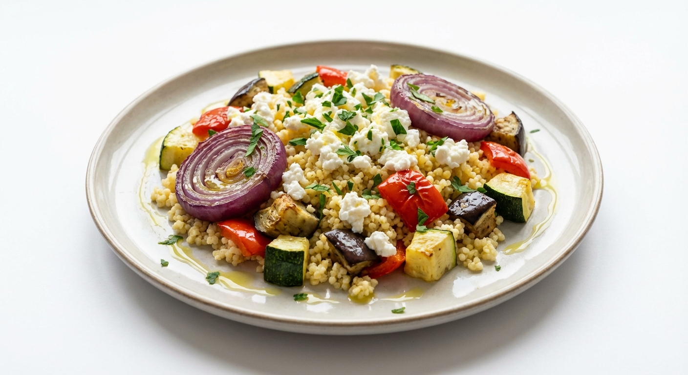 Sałatka z Kaszy Jaglanej, Twarogu i Warzyw