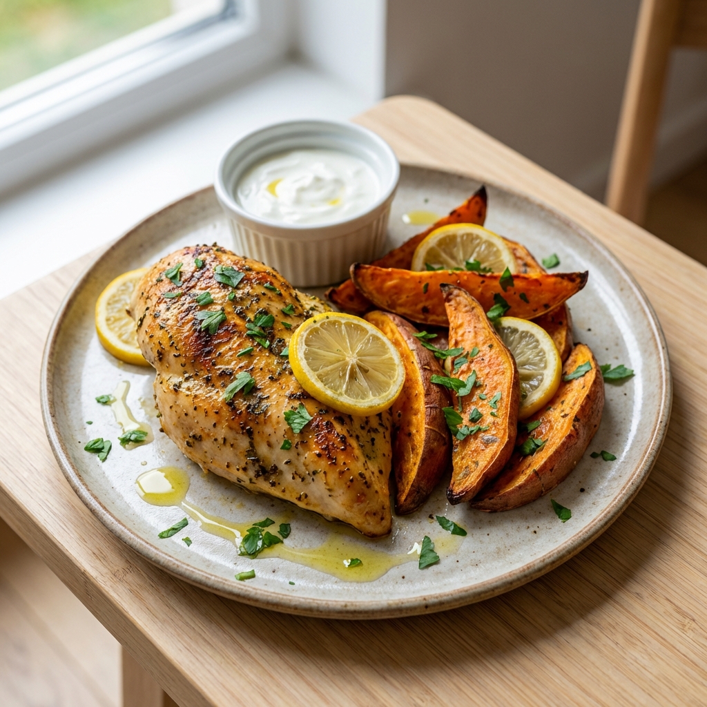 Kurczak z Batatami, Cytryną i Pietruszką