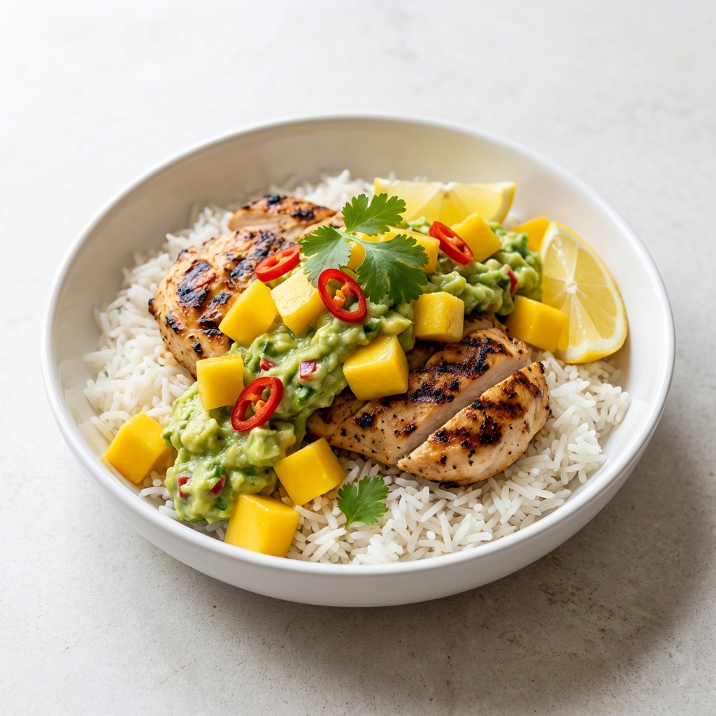 Ryż z Kurczakiem, Mango i Guacamole