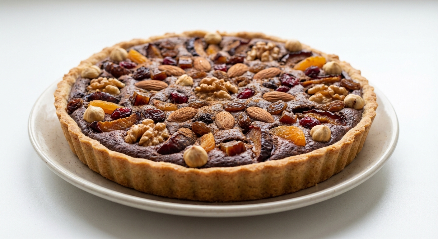 Migdałowa Tarta z Orzechami i Owocami