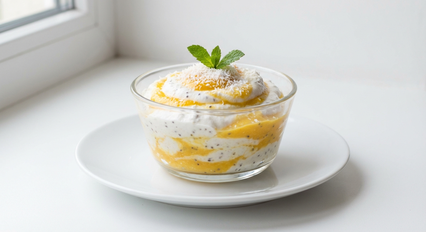 Mango Coconut Mousse with Chia Seeds