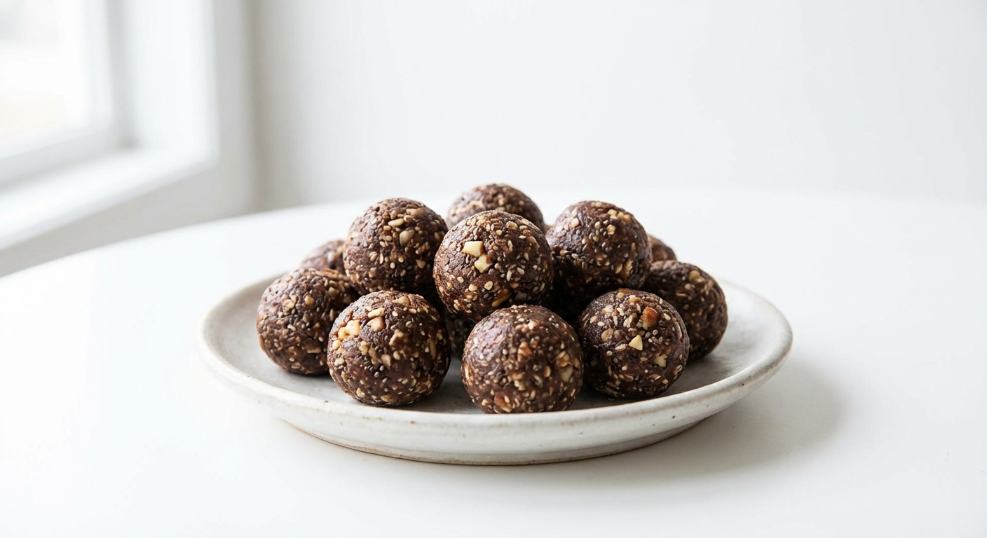 Daktylowo-Orzechowe Kulki Mocy z Chia