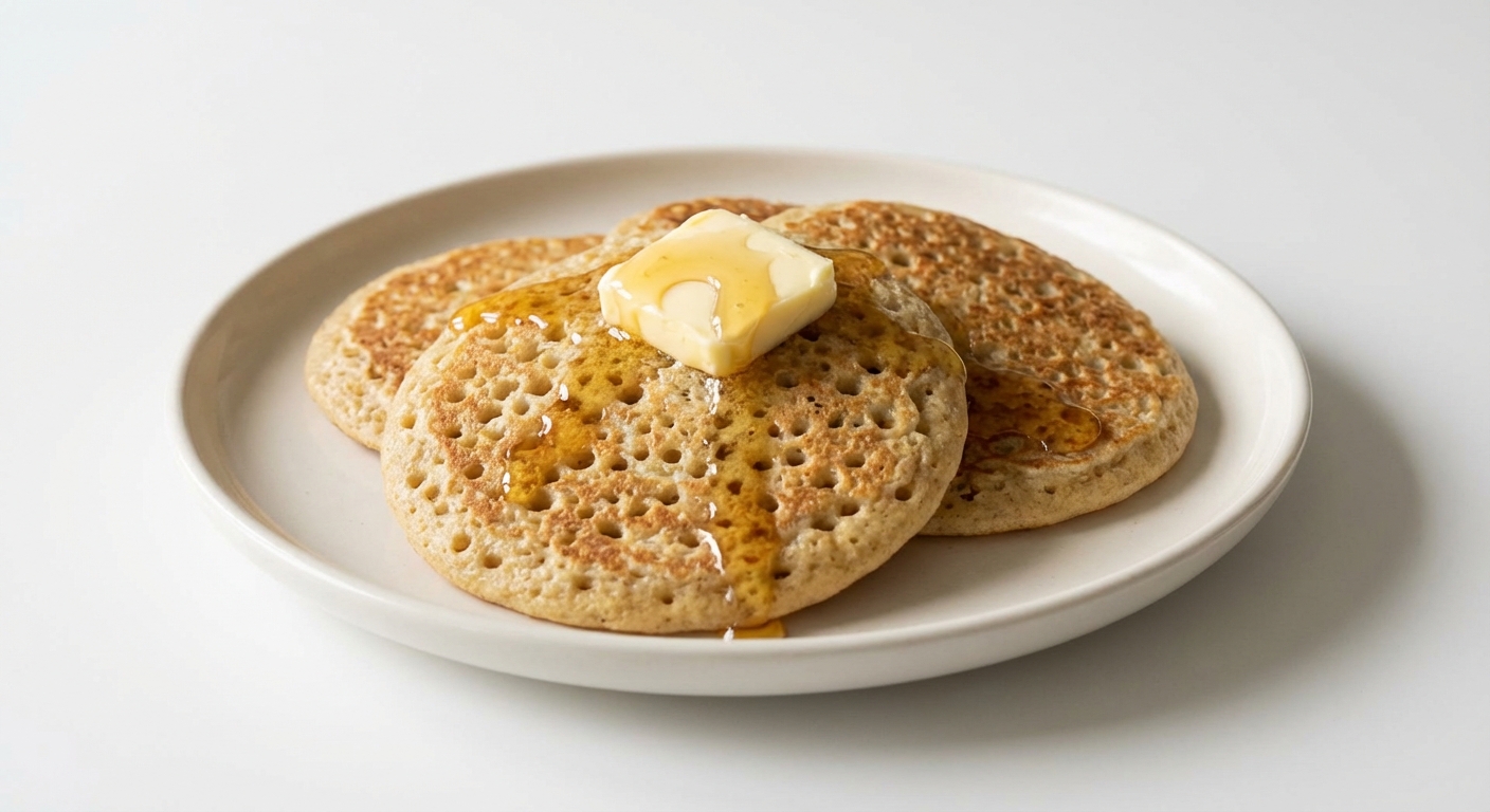 Owsiane Baghrir z Miodem i Masłem