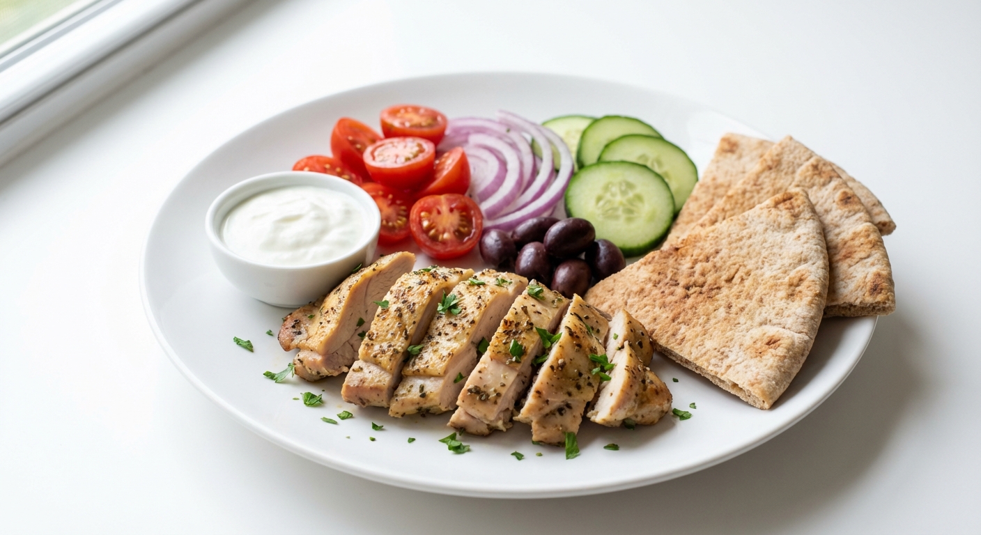 Gyros z Kurczaka z Warzywami i Pitą