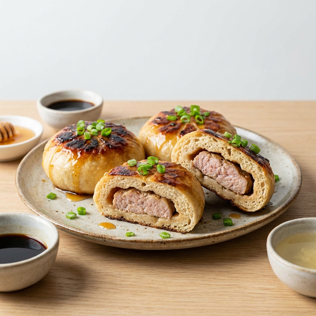 Smażone bułeczki z wieprzowiną i miodem